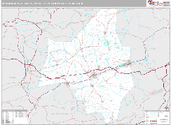 Bloomsburg-Berwick Metro Area Digital Map Premium Style